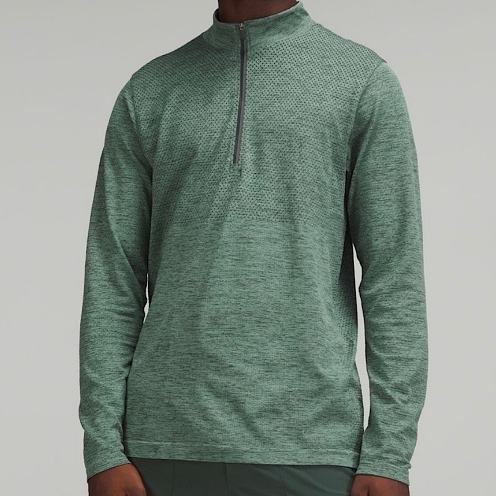 Lululemon Metal Vent Tech Midweight Half 1/2 Zip Jacket Spruce Tidewater Teal XL